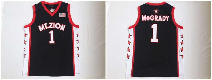Mount Zion 1 Tracy McGrady Black College Basketball Jersey,We sell and wholesale Mount Zion 1 Tracy McGrady Black College Basketball Jersey on line form chian!